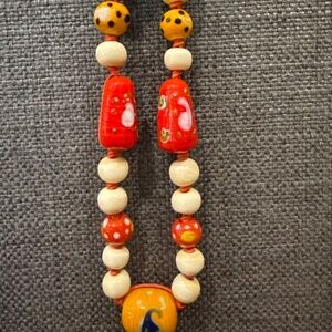 Two’s company koi fish chunky bead necklace